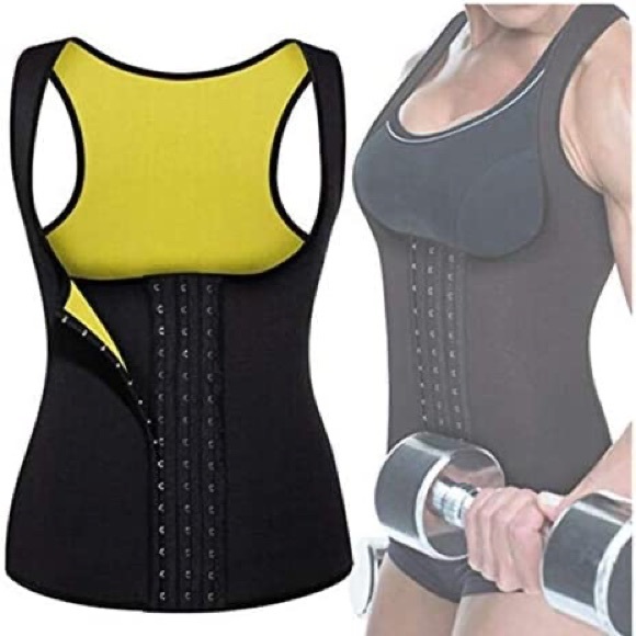 Bilayer Neoprene Design Shapers Slim Waist Trainer Corset Weight Loss Sweat Vest - Picture 3 of 16